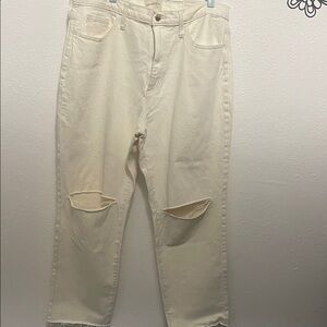 Universal Thread Women's Cream Straight Leg Jeans